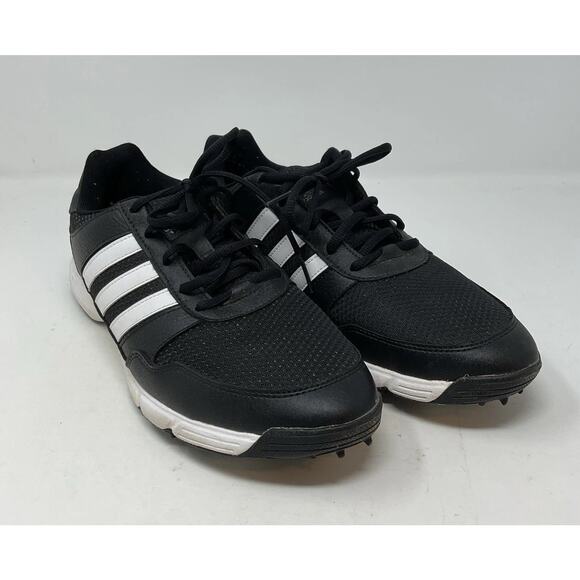 Adidas Tech Response Golf Shoes Men’s 9.5 Black White Stripes F33550 - Picture 1 of 16